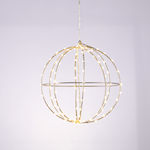 Aca Illuminated Christmas Metal Figure Ball Sil...