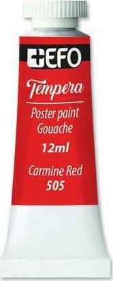 +Efo Tempera Poster Paint Tempera Farben Carmine Red 505 in Röhre 12ml 12Stück