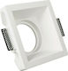 VK Lighting Квадрат Гипс Вграден Спот с Патрон G53 ΑR111 Бял 20x20см. 1бр