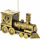 Hängendes Ornament Zug Kunststoff Gold 7cm