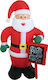Outdoor Illuminated Santa Claus Electric Red 180cm