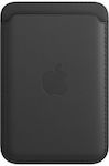 Apple Leather Wallet MagSafe Θήκη Καρτών σε Μαύρο χρώμα