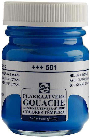 Royal Talens Extra Fine Τέμπερα Ζωγραφικής Light Blue (Cyan) 501 σε Βαζάκι 50ml