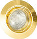 Inlight 43277 Στρογγυλό Μεταλλικό Χωνευτό Σποτ με Ντουί GU10 Κινούμενο σε Χρυσό χρώμα 8.5x8.5cm