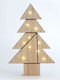 Christmas Decorative Illuminated Wood Tree 35cm IP20 Battery Beige 3pcs