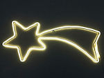 Aria Trade Χριστουγεννιάτικο Διακοσμητικó Κρεμαστό Αστέρι Φωτιζόμενο Πλαστικό Λευκό