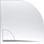 Sirene Semicircular Acrylic Shower White Flow 100x100x5cm