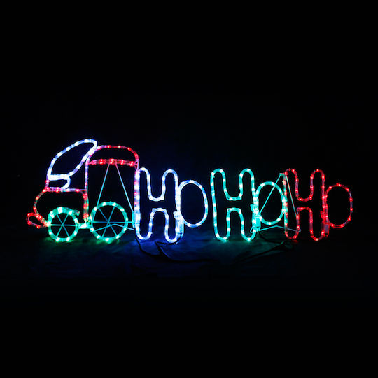 Aca Weihnachtlicher Lichtschlauch in Form von Zug 130x130x40cm Train Ho Ho Ho