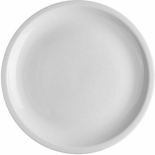 Lukanda Slim Teller Untiefe aus Porzellan White mit Durchmesser 25.5cm 6Stück