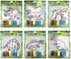 ToyMarkt Plasticine Playset for 6+ Years 6 Pieces Dinosaur Figures Various Designs 6 Colors per Package 1 Piece