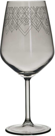 Click Set Pahare Pentru Apă Pahare Cu Picior Din Sticlă Gri 470ml 6 Bucăți