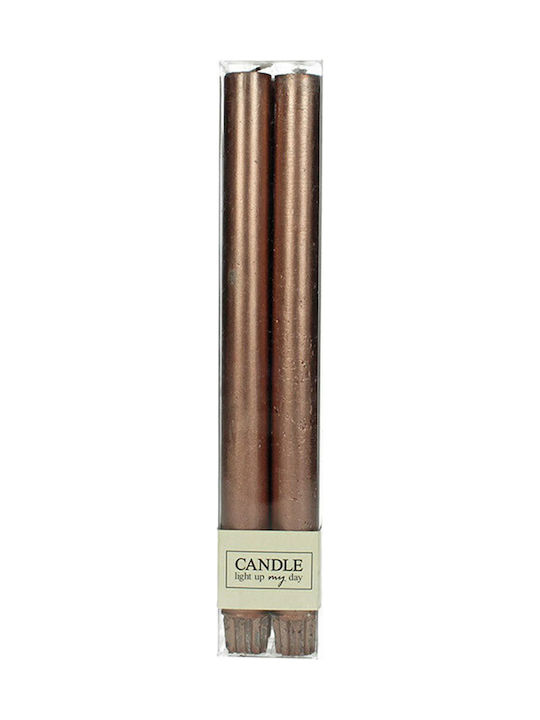 Zaros Decorative Candle Taper Brown Metallic 27...