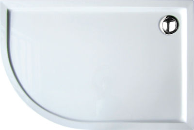 Sirene Semicircular Acrylic Shower White Extra Flat 120x80x5.5cm