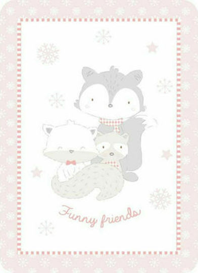 Kikka Boo Wickeltuch für Kinderzimmer Funny Friends 80x110cm