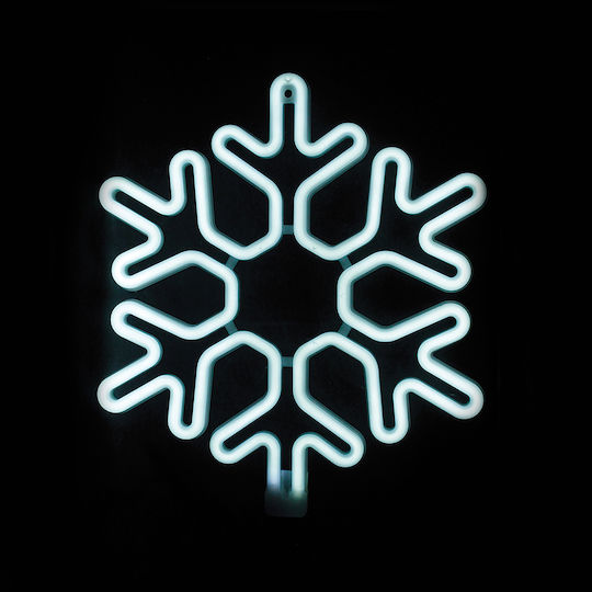 Aca Christmas Plastic Rope Light in Shape Flake White 40x40x40cm Snowflake