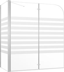 vidaXL Καμπίνα Μπανιέρας με Ανοιγόμενη Πόρτα 120x68x130cm Stripes