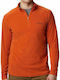 Columbia Klamath Range II Herren Langarmshirt Ausschnitt mit Reißverschluss Orange