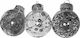 93-2524 Hanging Ball Ornament Ornament Plastic Silver 8cm Set 6pcs