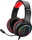 Xtrike Me 7.1 Surround RGB GH-903 Over Ear Gaming Headset with Connection USB Red