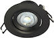 VK Lighting Round Plastic Recessed Spot with Integrated LED and Warm White Light 5W Adjustable Black 9x9cm. 1pcs