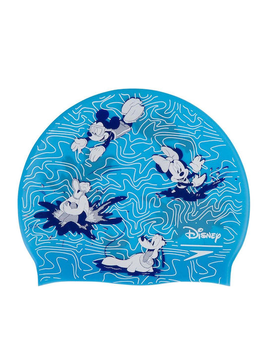 Speedo Disney Mickey Print Schwimmkappe Kinder Blau