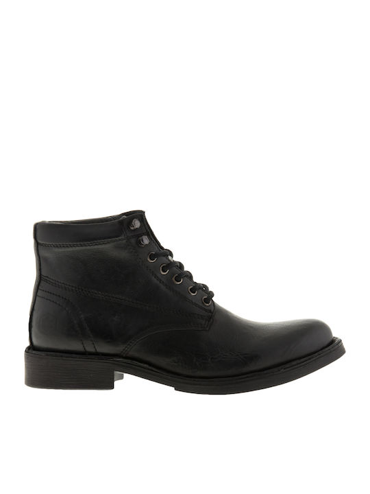 Roy Leather Black Boots