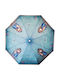 Santoro Kids Compact Auto-Open Umbrella Gorjuss Hush Little Bunny Blue