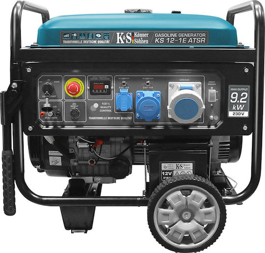 Könner & Söhnen 12-1E ATSR Generators Benzin mit Kickstart, Rädern und maximaler Leistung 12kVA