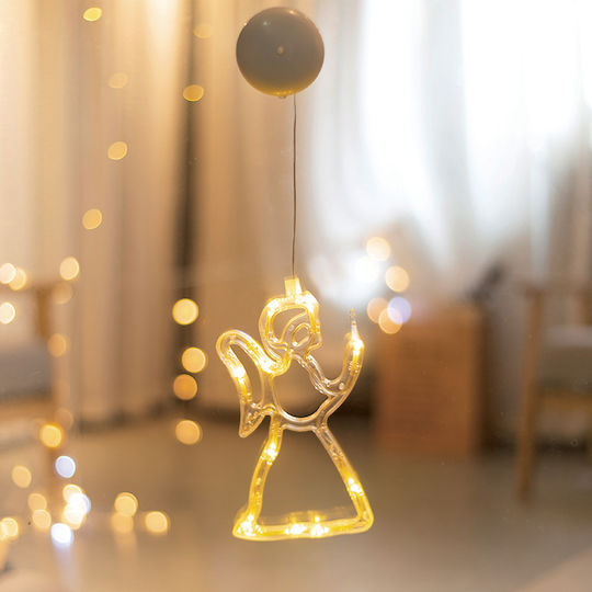 Aca Illuminated Christmas Plastic Figure Cherub White 20.5x20.5x12cm 4pcs Angel