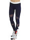 Amara Women's Long Training Legging Navy Blue