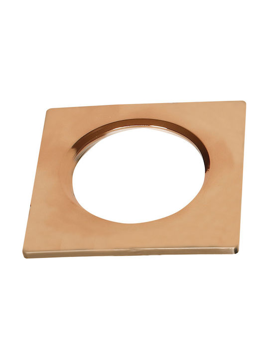 Aca Square Plastic Frame for Spot GU10 FALKO7S Copper 8.6x8.6cm.