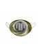 Adeleq WL-101 Rund Metallisch Einbau Spot mit Fassung GU10 MR16 Gold 8.4x8.4cm. 1Stück