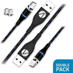 Stealth Twin Magnetic Play & Charge Cables Cable for PS5 in Black color
