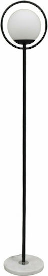 GloboStar Versailles Floor Lamp H150xW25cm. with Socket for Bulb E27 Black