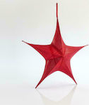 Fabric Christmas Decorative Pendant Star 44x80cm Red