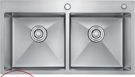 Hydra WS 68-033 Drop-In Мивка Inox Сатен Ш80xД50см Сребрист