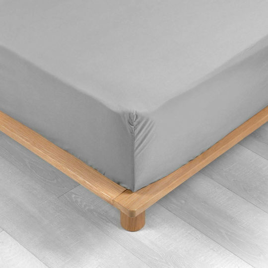 Douceur d'Intérieur Cearșaf King Size cu Elastic 180x200cm. Gri