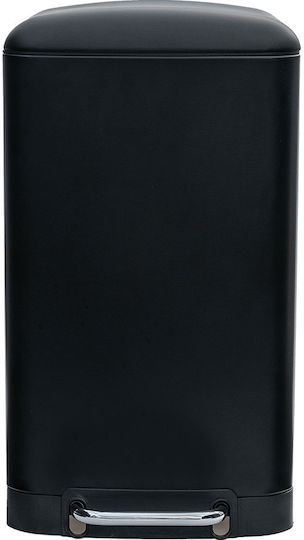 Estia Soft Close Κάδος Απορριμμάτων Μεταλλικός με Πεντάλ Black Matte 30lt Estia Soft Close Κάδος Απορριμμάτων Μεταλλικός με Πεντάλ Black Matte 30lt