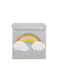 Potwells Children's Folding Storage Box made of Fabric Clouds Gray 33x32x32cm 1pcs