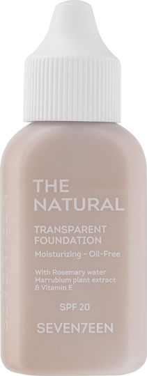 Seventeen The Natural Transparent Liquid Make Up SPF20 01 35ml