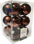 Hanging Ball Ornament Ornament Plastic Brown 6c...