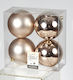Hanging Ball Ornament Ornament Plastic Rose Gold 10cm Set 4pcs