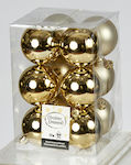 Hanging Ball Ornament Ornament Plastic Gold 6cm...