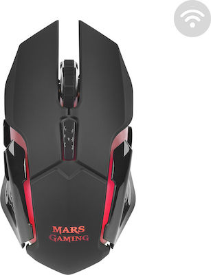 Mars Gaming MMW Ασύρματο RGB Gaming Ποντίκι Μαύρο