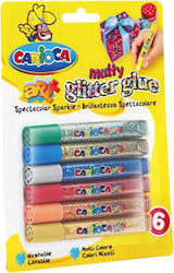 Carioca Κόλλα Glitter Πολύχρωμη 10.5ml Σετ 6τμχ