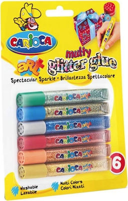Carioca Lipici Glitter Multicolor 10.5ml Set 6buc