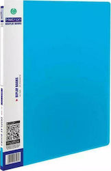 Metron Clipboard Flexible with 20 plastic sleeves Slides for Paper A4 Light Blue 1pcs