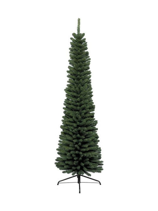 Χριστουγεννιάτικο Δέντρο Pencil Pine Πράσινο Slim 180εκ με Μεταλλική Βάση