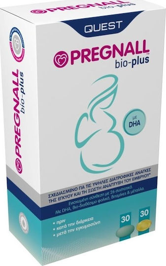 Quest Pregnall Bio Plus Supliment pentru Sarcină 30 Comprimate 30 Capsule