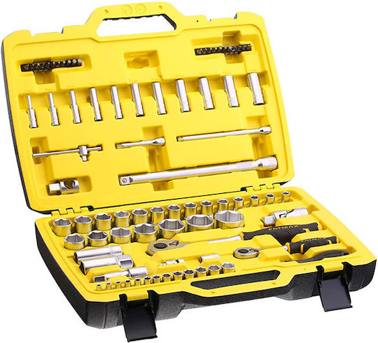 Stanley Ratschen- & Steckschlüssel-Sets 1\2" & 1\4" 81Stück